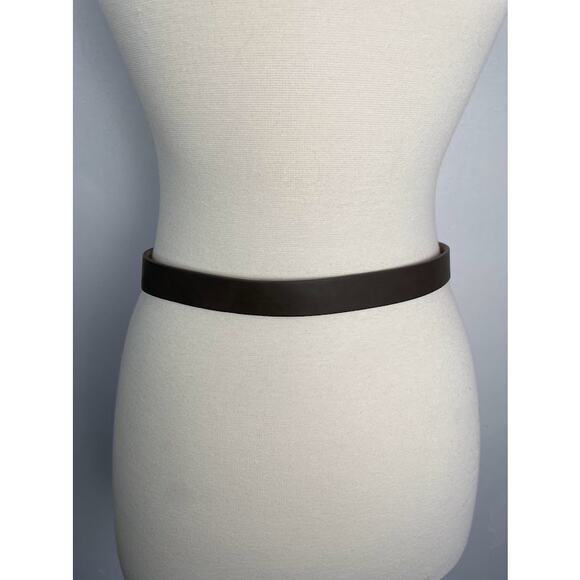 Olive Green Belt Kids Size XL Faux Leather Gold One Prong Buckle Solid Belt - Picture 5 of 10